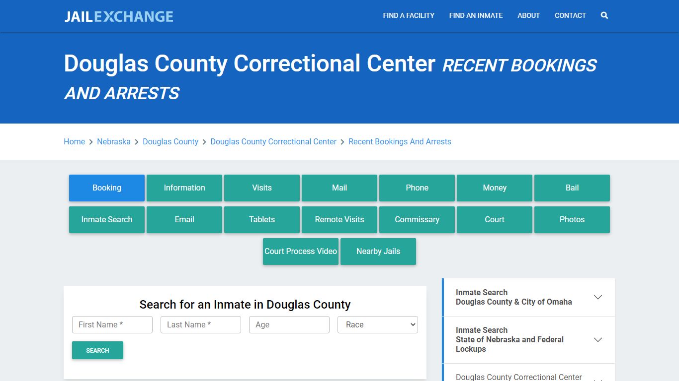 Douglas County Correctional Center Recent Bookings And Arrests