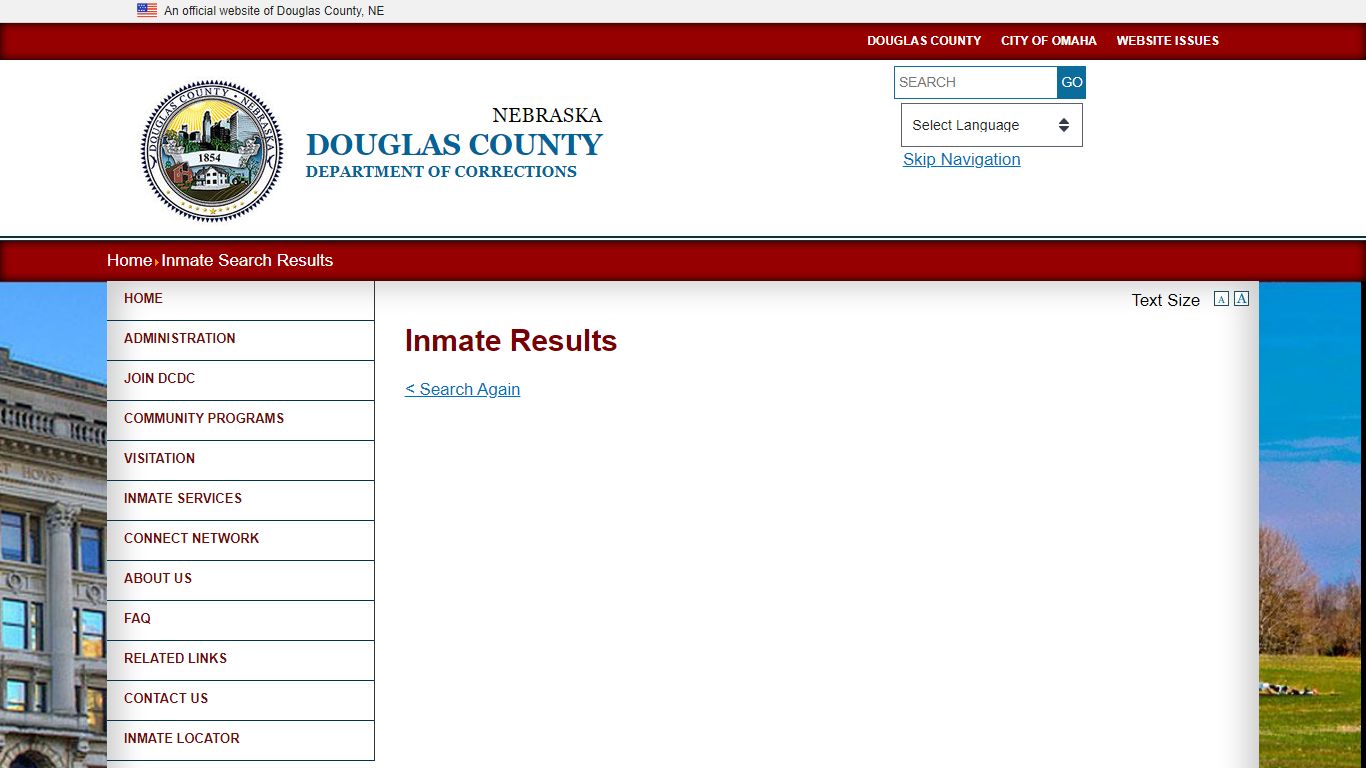 Inmate Search Results - Douglas County Corrections